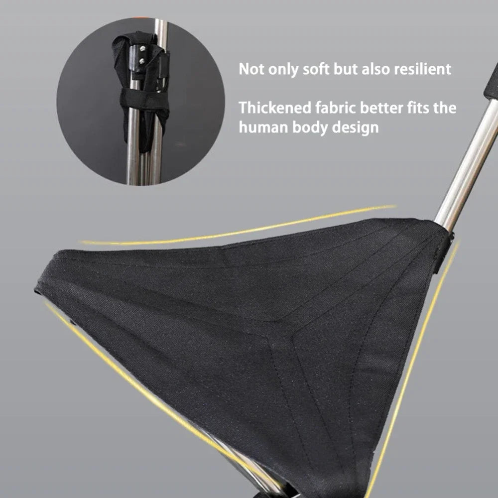Foldable Walking Stick with Built-In Seat