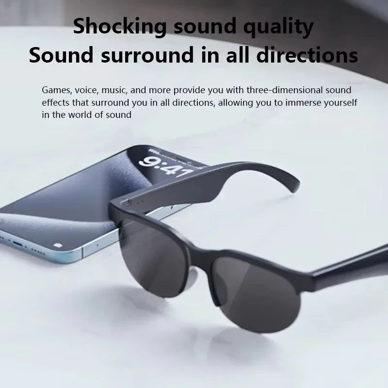 Lenovo AI Smart Glasses with Real-Time Translation and Bluetooth Audio