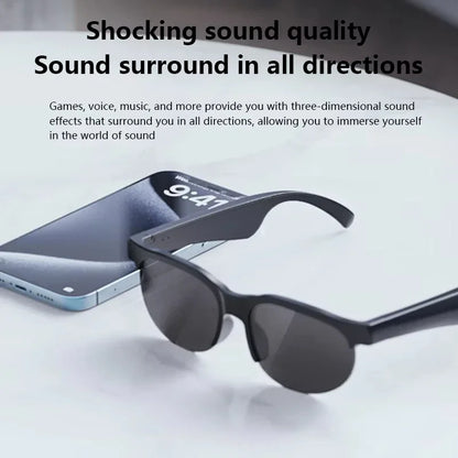 Lenovo AI Smart Glasses with Real-Time Translation and Bluetooth Audio