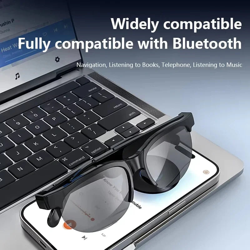 Lenovo AI Smart Glasses with Real-Time Translation and Bluetooth Audio