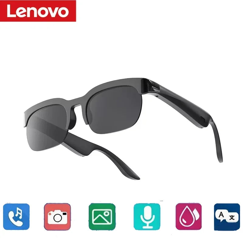 Lenovo AI Smart Glasses with Real-Time Translation and Bluetooth Audio