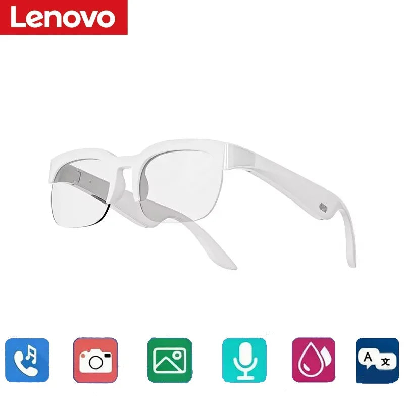 Lenovo AI Smart Glasses with Real-Time Translation and Bluetooth Audio